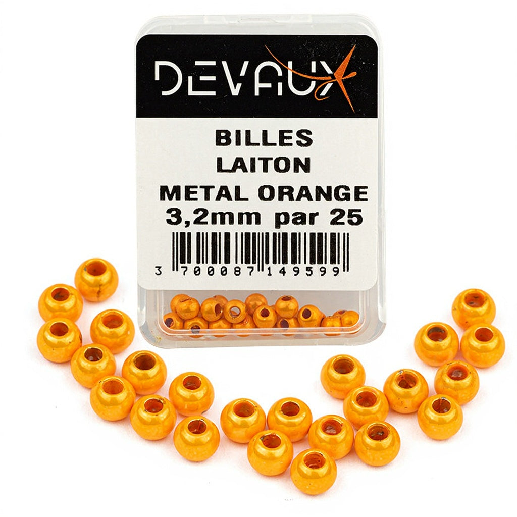 DEVAUX Messingkugel, orangefarbenes Metall
