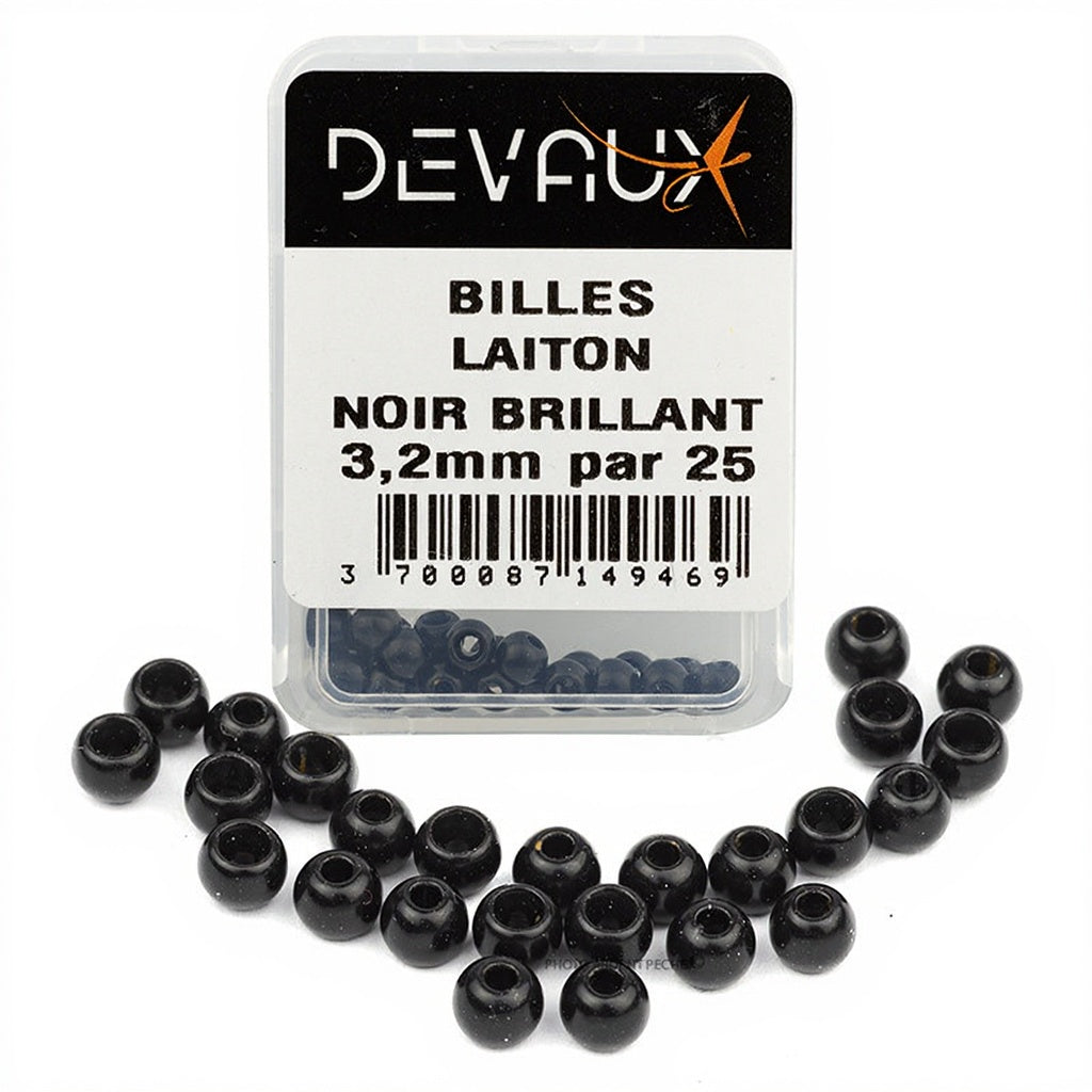 DEVAUX glossy black brass ball