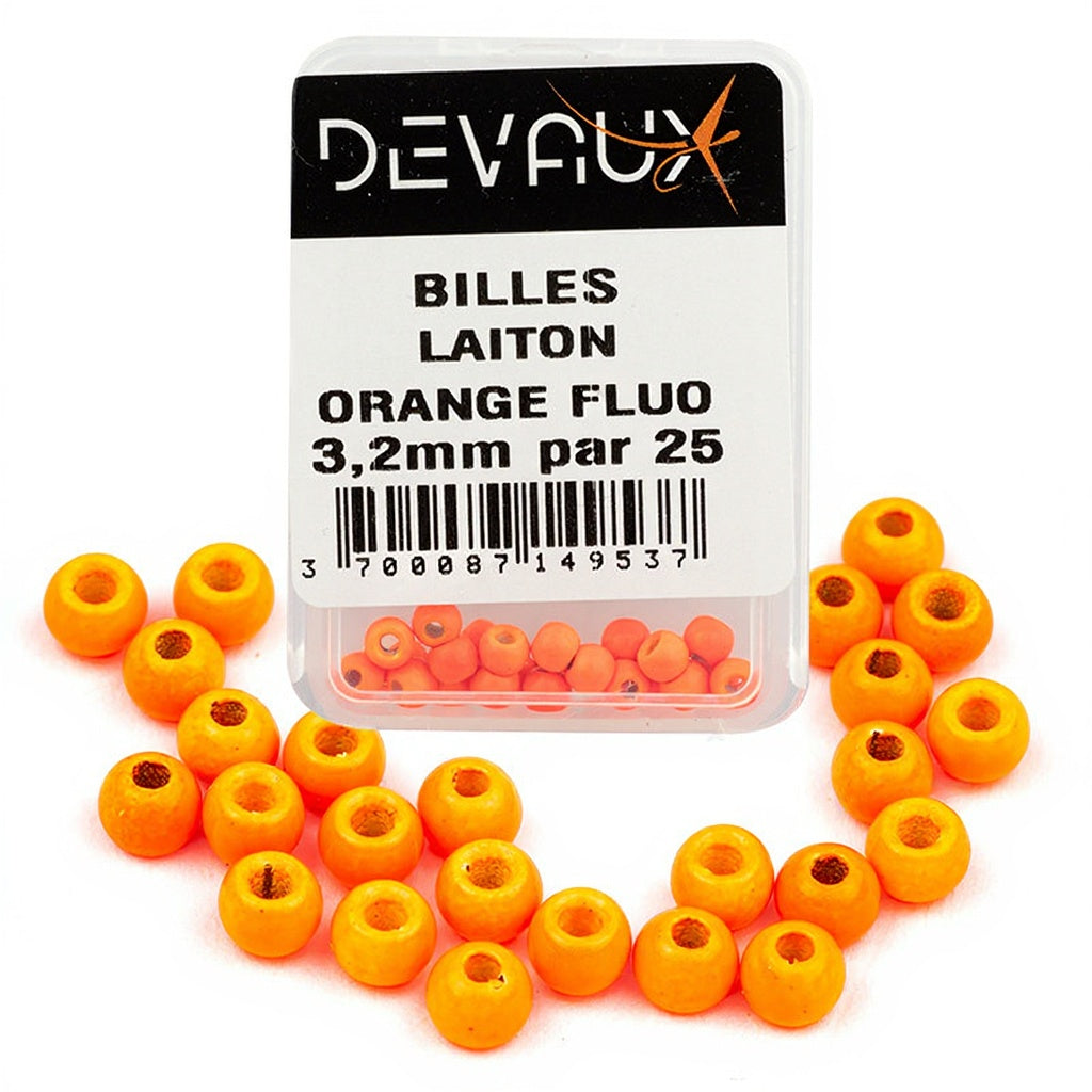 DEVAUX fluorescent orange brass ball