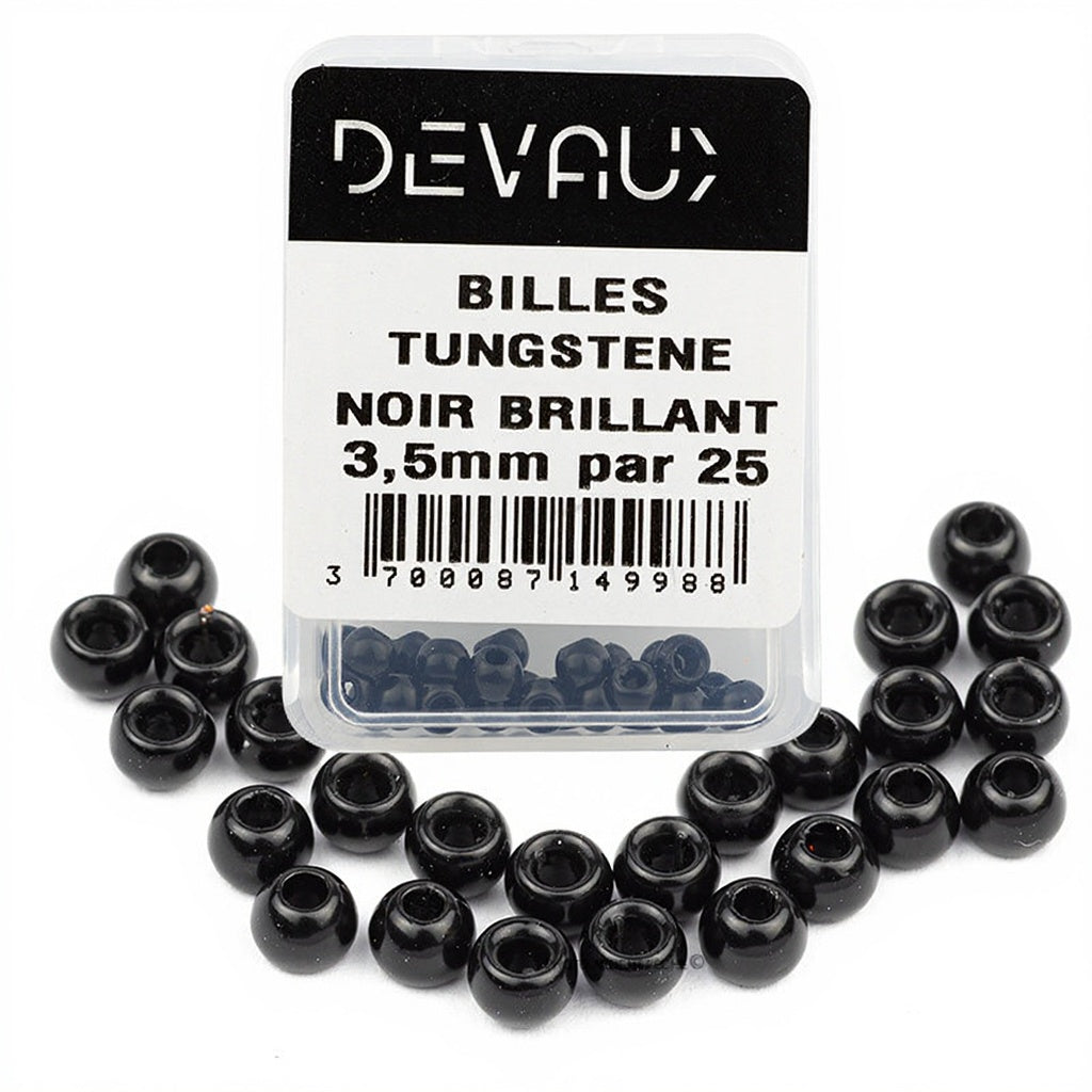 DEVAUX glänzend schwarze Wolframkugel