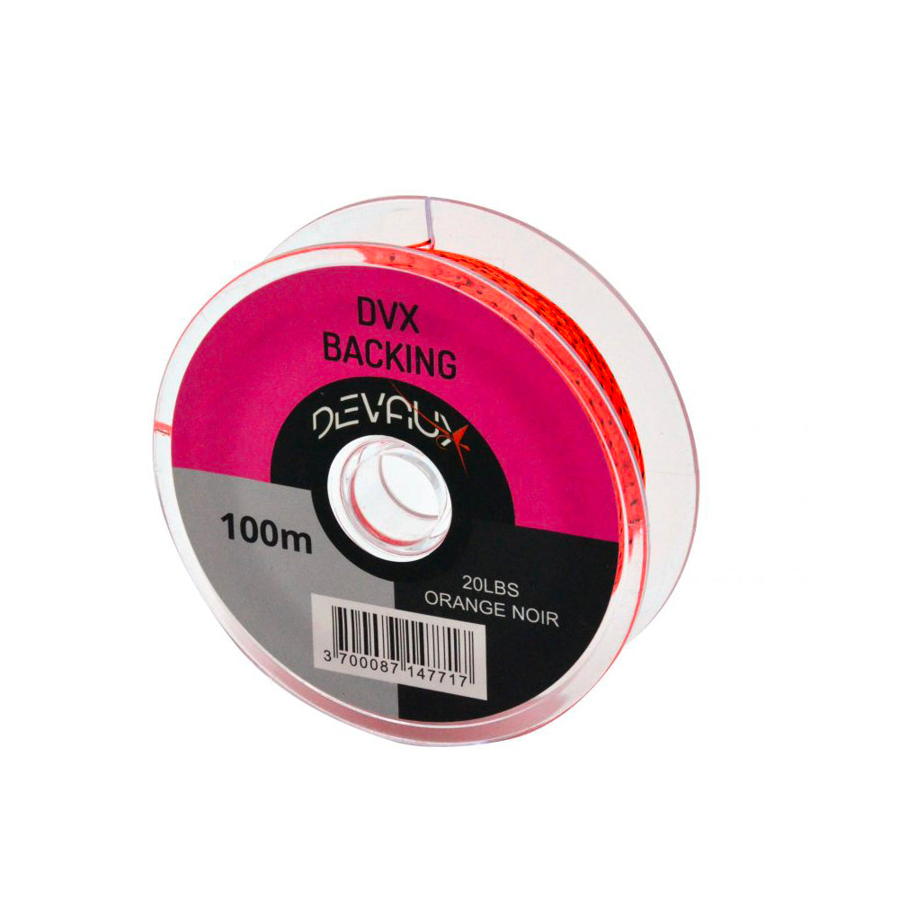 DEVAUX Orange/Black Backing - Strength: 20lb - Color: Orange/Black - Length: 100m